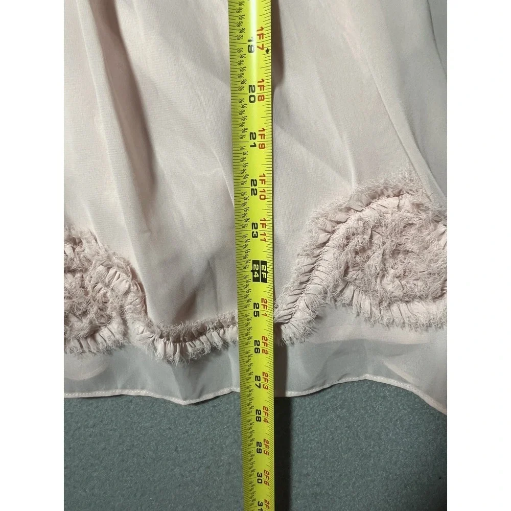 LC Lauren Conrad Women's Pink Chiffon‎ Ruched Mini Dress Size 4 Sleeveless